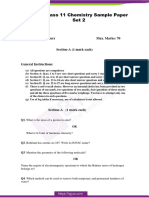 CBSE Class 11 Chemistry Sample Paper Set 2