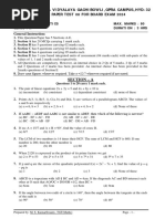 Maths Class X Sample Paper Test 08 For Board Exam 2024