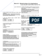 Home Work #2 - Biotechnology & Its Applications