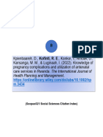 Knowledge of Pregnancy Complications and Utilization of Antenatal Care Services in Rwanda.