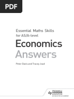 Economics Essential Maths Skills Answers