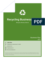 Recycling Business Plan Example