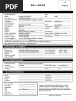 Bio Data Form