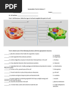 Quarter 2 Summative Test Science 7 Cell