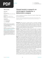 Global Trends in Research On Cervicogenic Headache - A Bibliometric Analysis