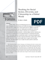 Teaching For Social Justice, Diversity, and Citizenship in A Global World