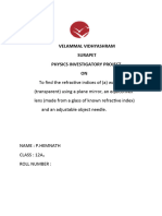 Physics-Investigatory To Find The Refractive Indices of (A) Water (B) Oil (Transparent) Using A Plane Mirror, An Equiconvex Lens