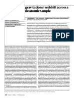 2022 - JunYe - Nature - Resolving The Gravitational Redshift Across A Millimetre - Scale Atomic Sample