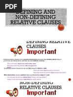 Defining and Non-Defining Relative Clauses