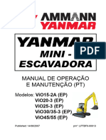 Mini - Escavadora: Manual de Operação E Manutenção (PT)