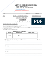 CHEM PAPER 1 FORM 3 T3 2023 Kcse Rev