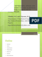 Impact of Welding Speed and Power Input On The Hardness and Tensile Strength of Steel Welds
