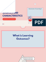 Learning Outcomes Source and Characteristics