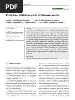 39 Dynamics of Antibody Response To CoronaVac Vaccine