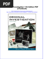 Criminal Investigation 11th Edition PDF Etextbook