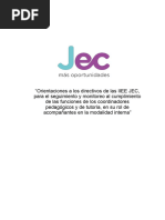 Orientaciones A Los Directivos de Las IIEE JEC