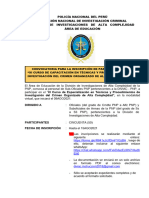 Convocatoria de Participantes Al Xi Curso de Capac Oo - So PNP - 18oct21