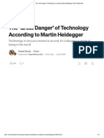 The Great Danger' of Technology According To Martin Heidegger - Road Without End