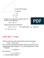 PDB Orde 1 (Fisika Matematika II)