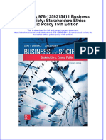 Etextbook 978 1259315411 Business and Society Stakeholders Ethics Public Policy 15th Edition