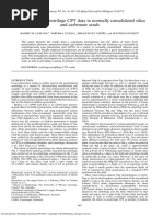 Interpretation of Centrifuge CPT Data in Normally Consolidated Silica and Carbonate Sands