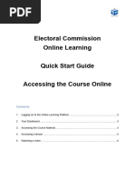 Electoral Commission Online Learning - Quick Start Guide