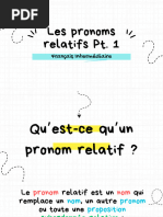 Les Pronoms Relatifs