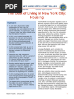 Office of The NYS Comptroller: The Cost of Living in NYC - Jan 12 2024