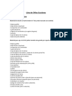 Segundo Básico Lista de Útiles Escolares 2024