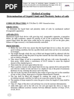 2.liquied Limit & Plasicity Index (LLPI)