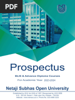 NSOU BLIS AD Prospectus AY 2023 24