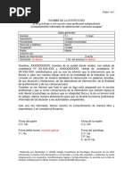 Modelo de Consentimiento Informado Adolescente o de Persona Incapaz, 21-04-22