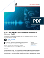 What Can ChatGPT-like Language Models Tell Us About The Brain