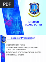 Basic Mil Knowledge Interior Guard Duties