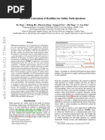 Automatic Generation of Headlines For Online Math Questions