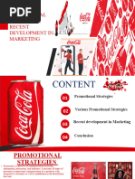 Promotional Strategy and Recent Developments of Coca Cola