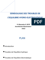 °semeiologie Des Troubles de L - Equilibre Hydro-Electrolytique