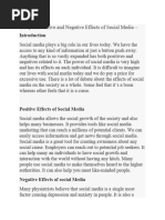 Essay On Positive and Negative Effects of Social Media