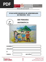 Prueba de Matemática Primaria 6° Grado