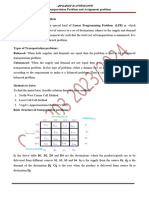 Transportation & Assignment Problem