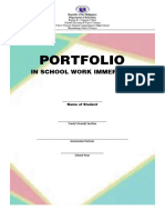 Immersion Portfolio Activities