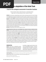 Brazilian Adaptation of The Hotel Task: A Tool For The Ecological Assessment of Executive Functions