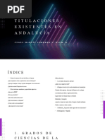 Titulaciones Existentes en Andalucía