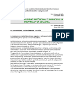 Tema 2 La Comunidad Autónoma, La Provincia, La Comarca y El Municipio