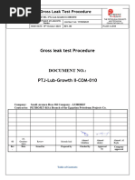 PIPING WORKS Gross Leak Test (PTJ-Lub-Growth II-COM-0010) Rev.0