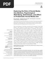 Exploring The Role of Social Media Use Motives, Psychological Well-Being, Self-Esteem, and Affect in Problematic Social Media Use