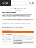 Normas ASTM para Tuberías de Acero