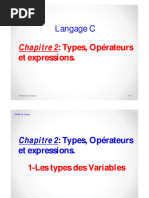 Chap2-Types, Opérateurs Et Expressions