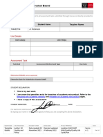 Assessment Task Cover Sheet