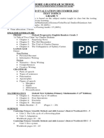 TEST TOPICS Grade V